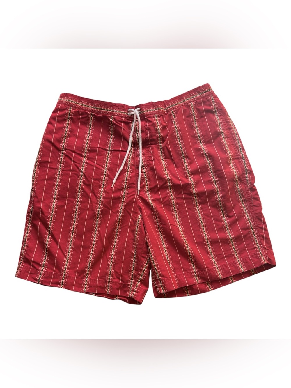 Polo Sport by Ralph Lauren Red Vertical Stripe Swim Trunks